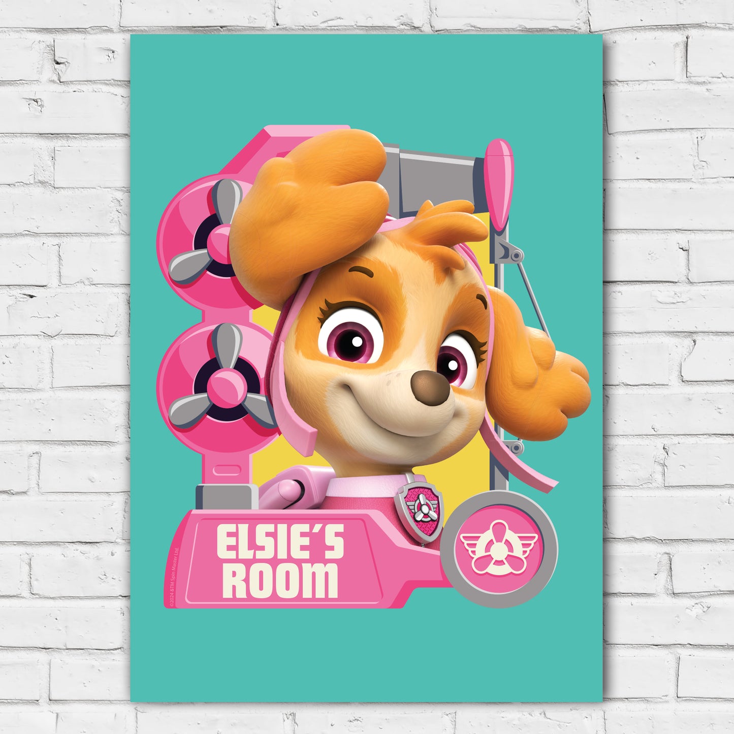 Paw Patrol Print - Skye Graphic Personalised Poster Wall Art