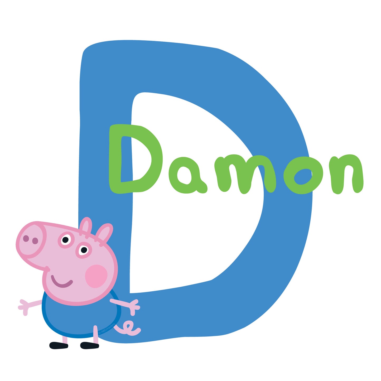 Peppa Pig Wall Sticker - Peppa Pig George Letter and Name Wall Decal Kids Art