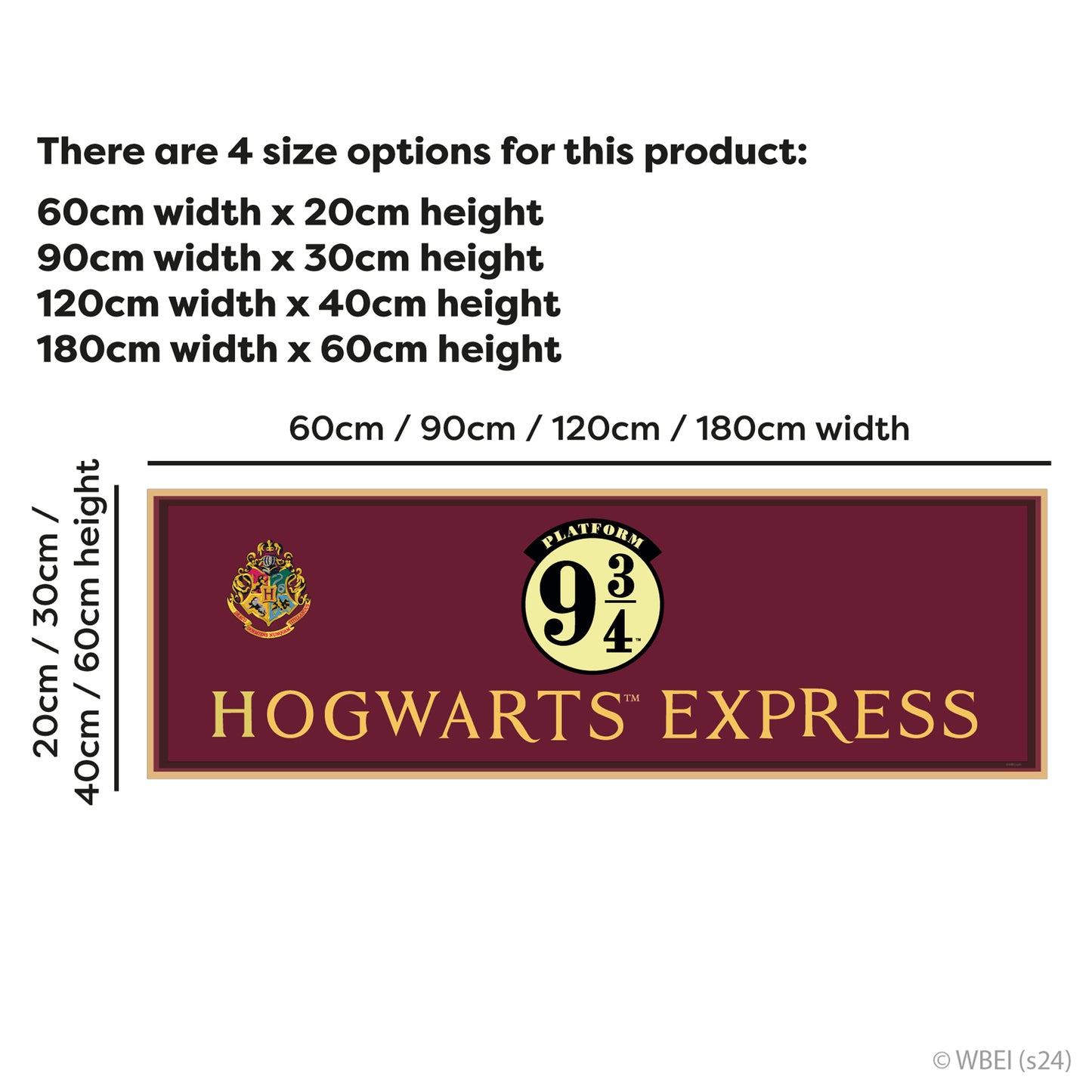 HARRY POTTER Wall Sticker – Platform 9 3/4 Rectangle Sign Wall Decal Wizarding World Art