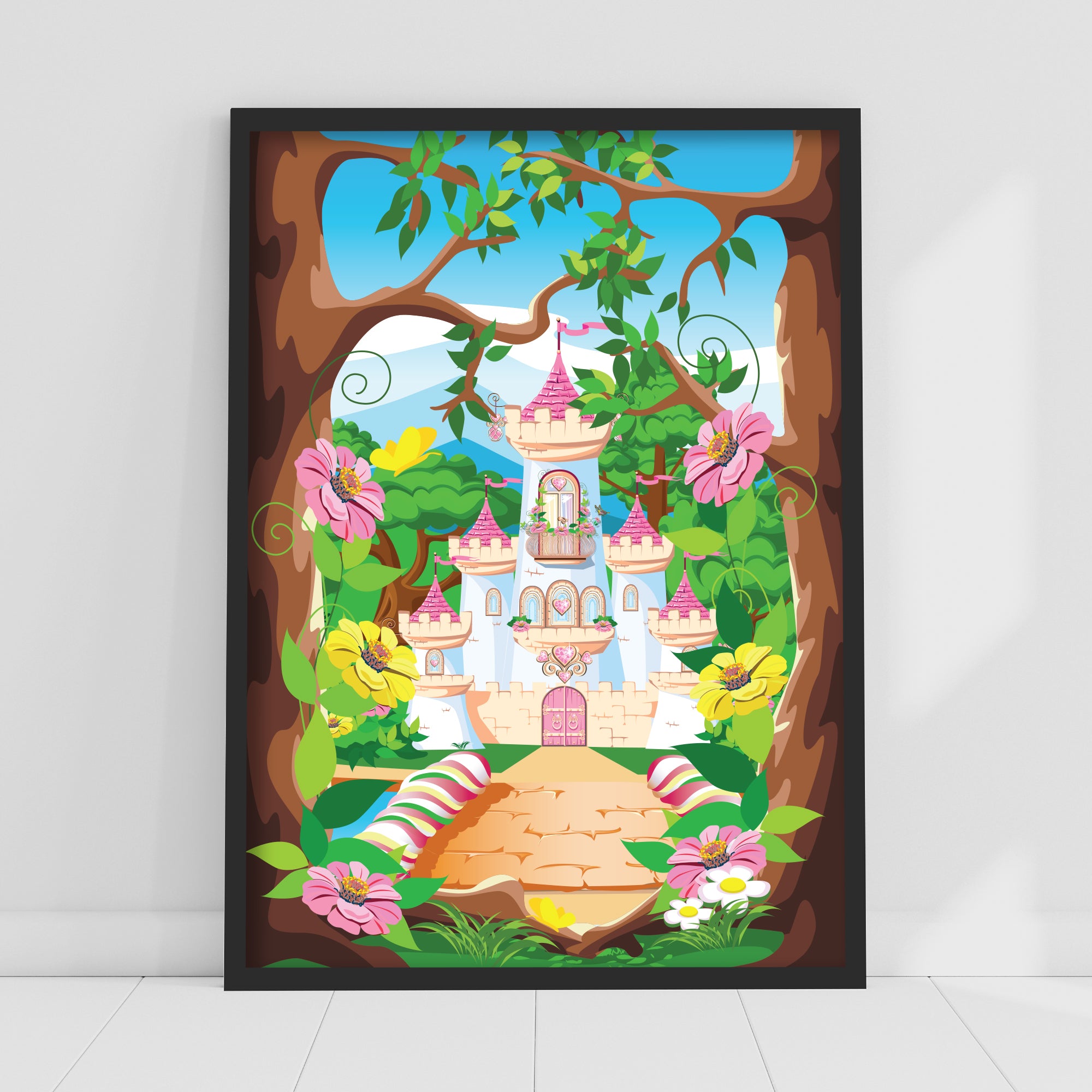Princess Print - Castle Bridge Poster Wall Art – www.themed.co.uk