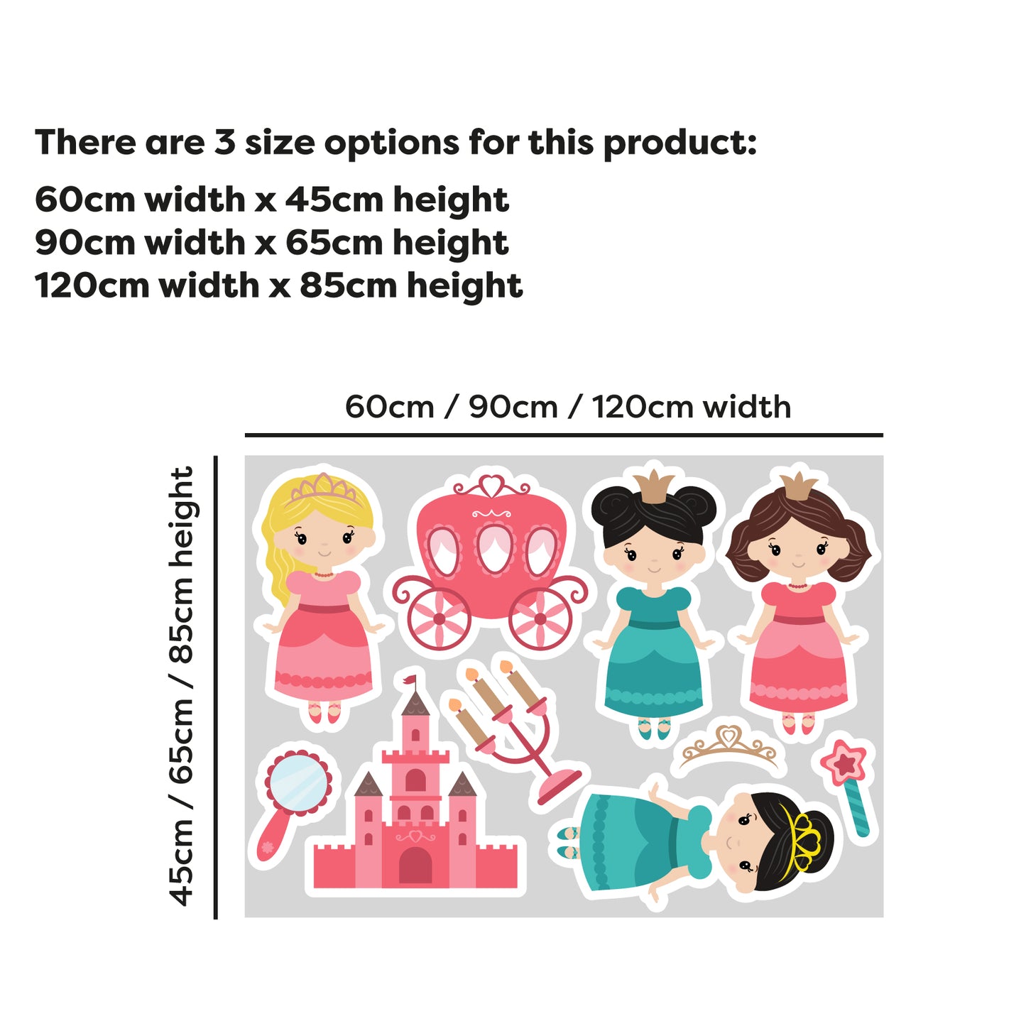 Princess Wall Sticker - Set of 10 Art Decal