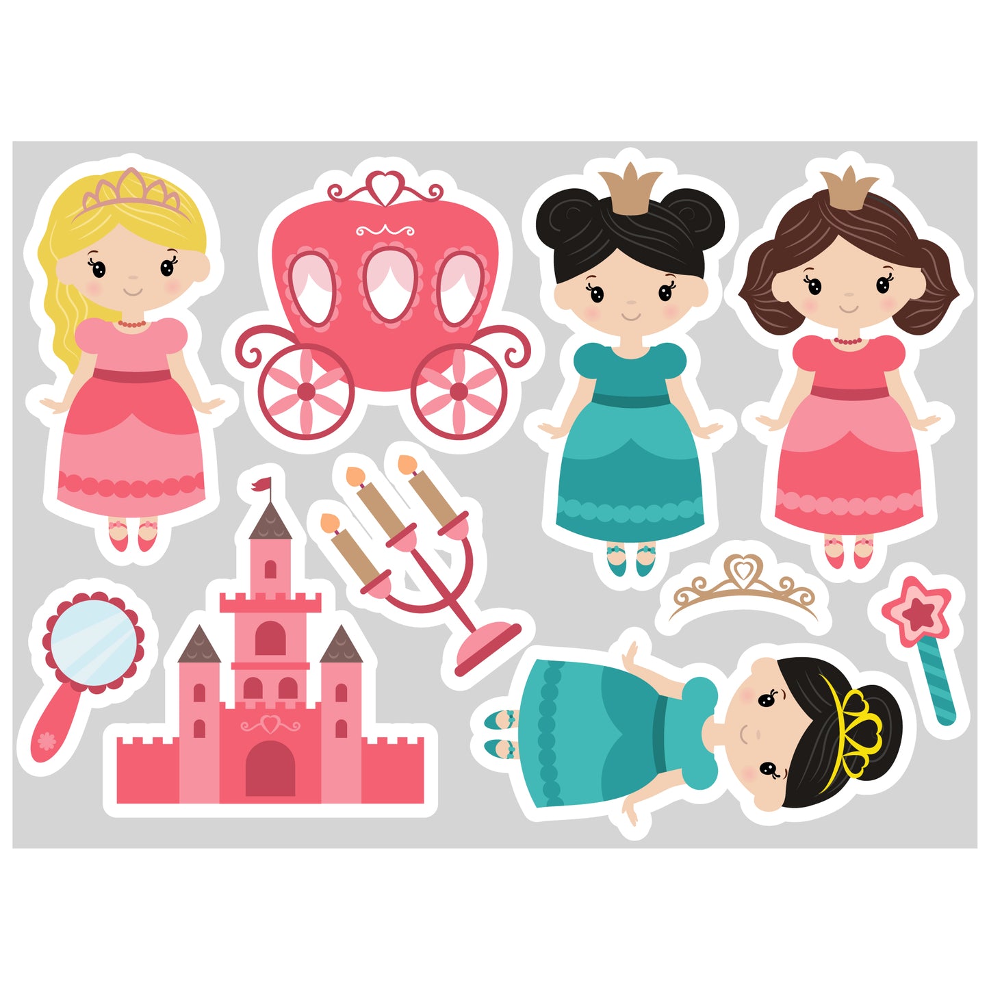 Princess Wall Sticker - Set of 10 Art Decal
