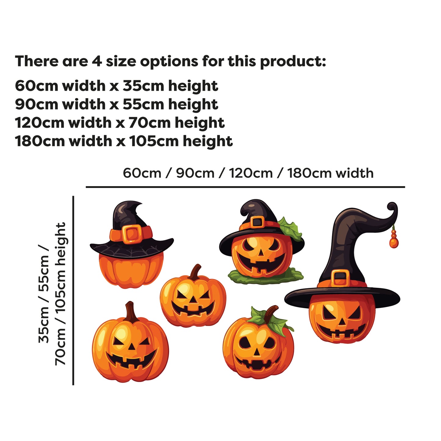 Halloween Wall Sticker - Pumpkins Decal Wall Art