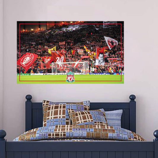 Liverpool Football Club - Anfield European Night (View From The Kop) Wall Sticker