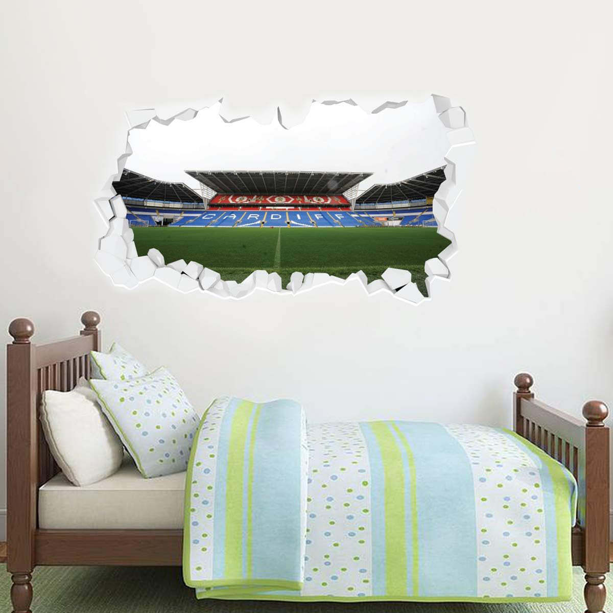 Cardiff City FC - Smashed Cardiff City Stadium Wall Sticker