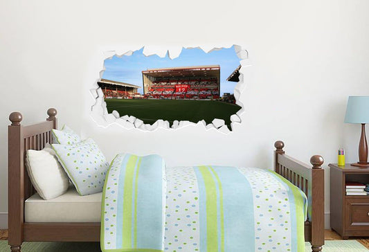 Aberdeen Football Club - Smashed Pittodrie Stadium Stand Wall Sticker