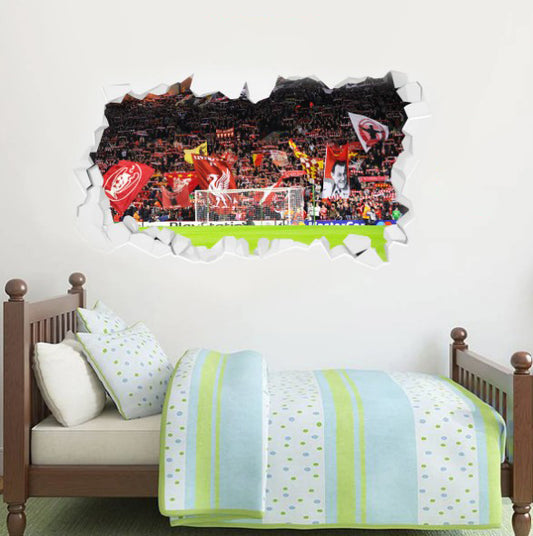 Liverpool Football Club - Anfield European Night (View From The Kop) Broken Wall Sticker
