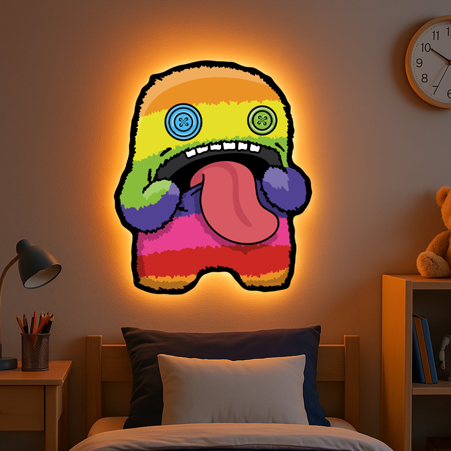 Fuggler Rainbow Oogah Boogah LED Backlit Wallpop