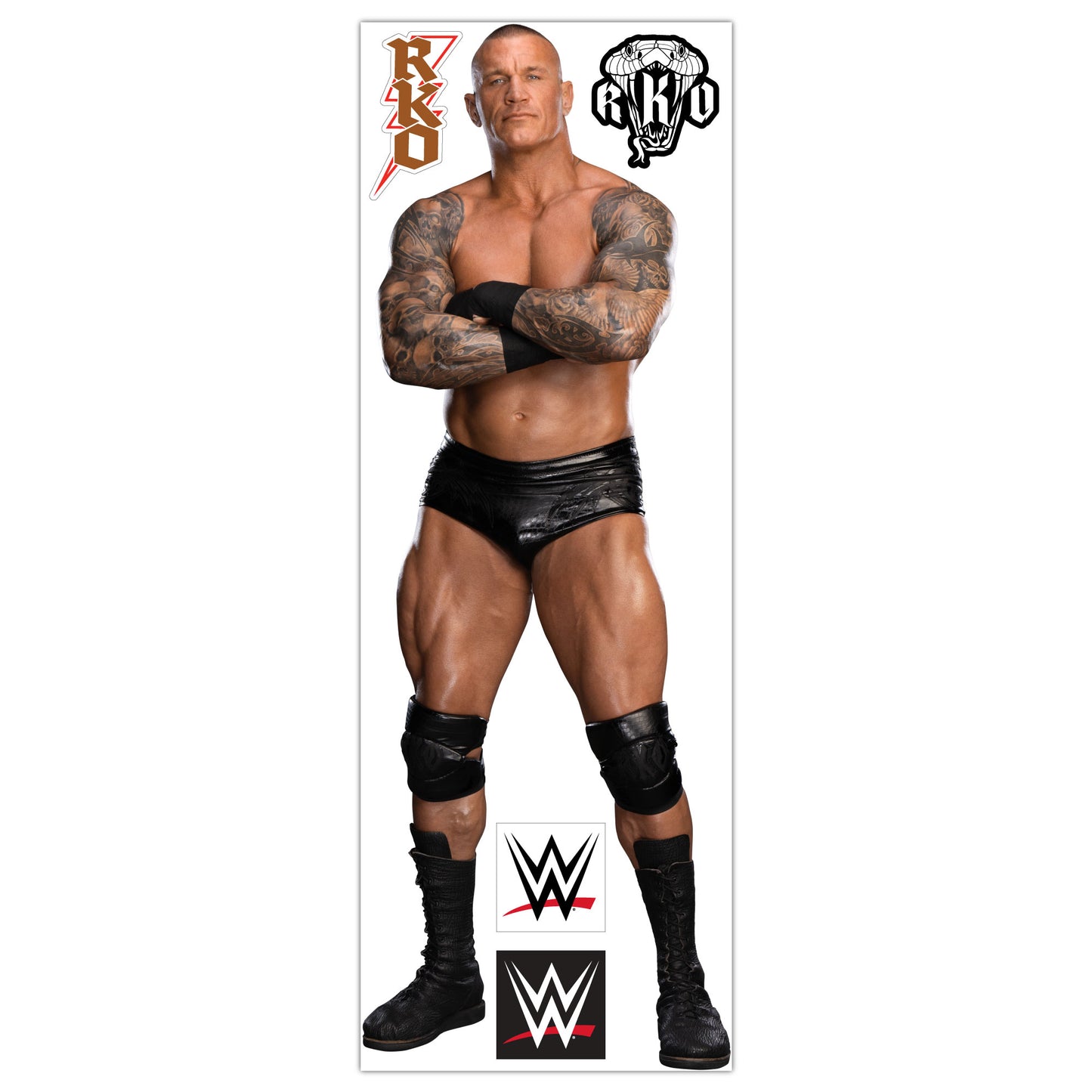 WWE - Randy Orton Wrestler Decal + Bonus Wall Sticker Set