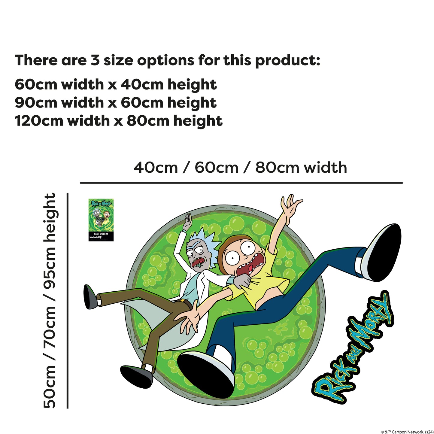 Rick and Morty Wall Sticker – Falling into Acid Vat Wall Decal Art