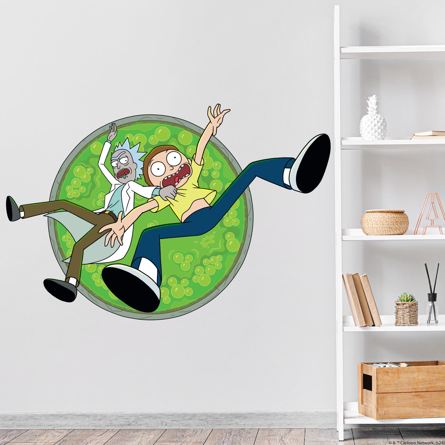 Rick and Morty Wall Sticker – Falling into Acid Vat Wall Decal Art
