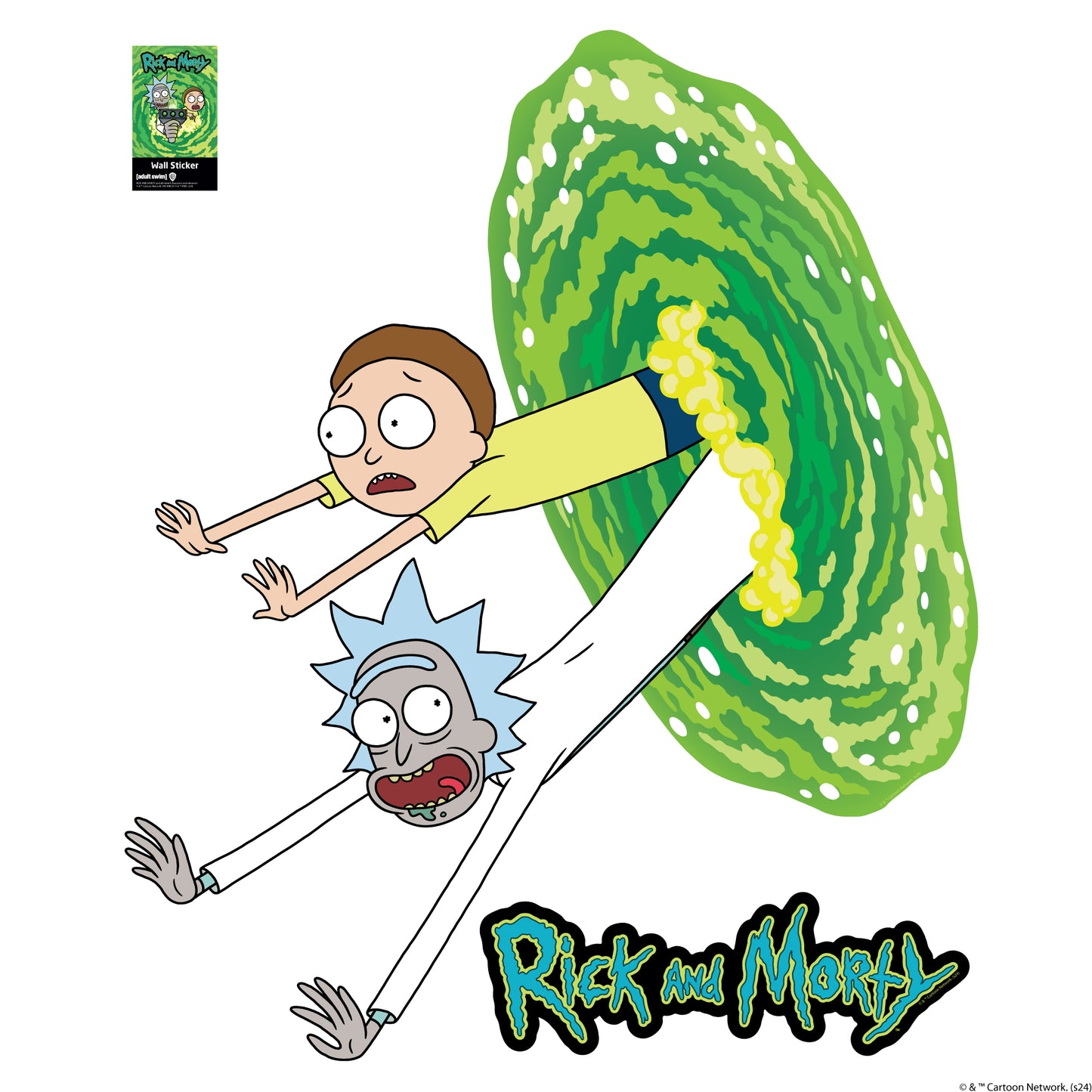 Rick and Morty Wall Sticker – Reaching out of Portal Wall Decal Art