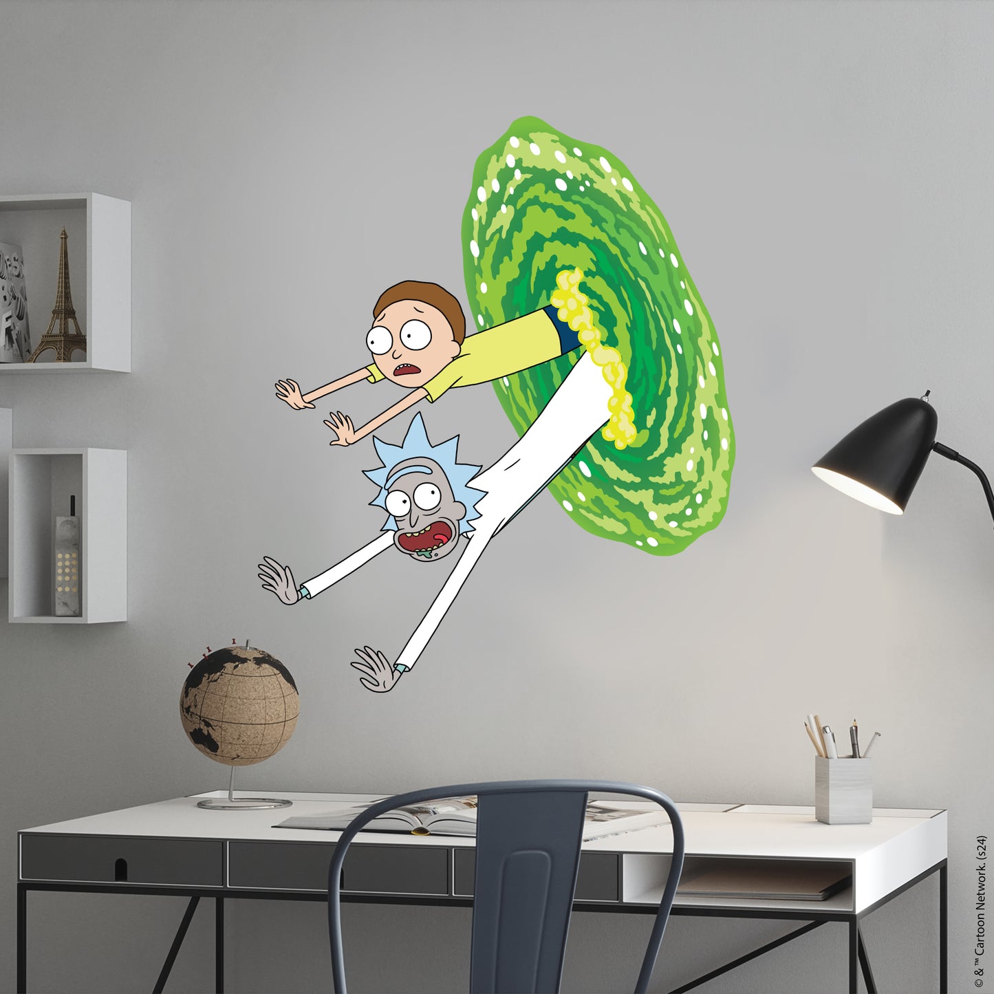 Rick and Morty Wall Sticker – Reaching out of Portal Wall Decal Art