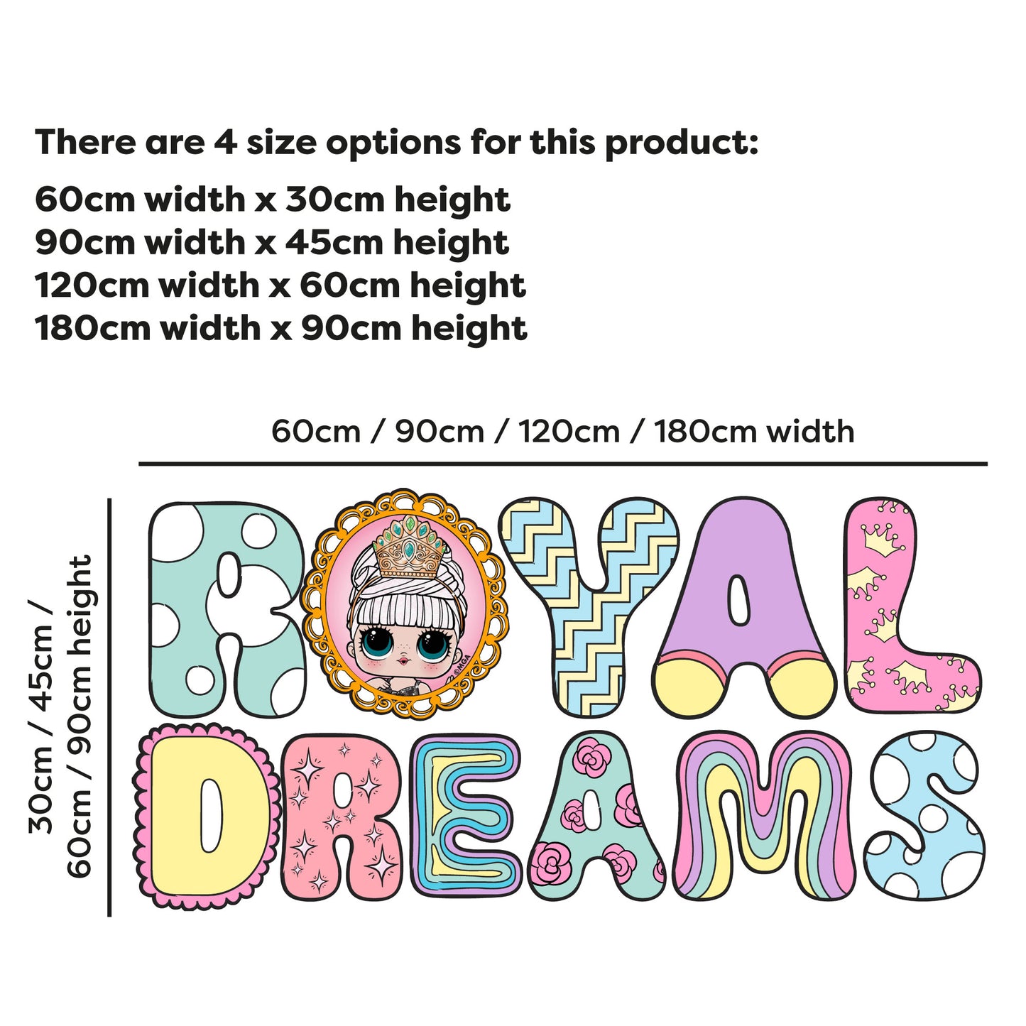L.O.L Surprise! Wall Sticker - Reign Royal Dreams Wall Art