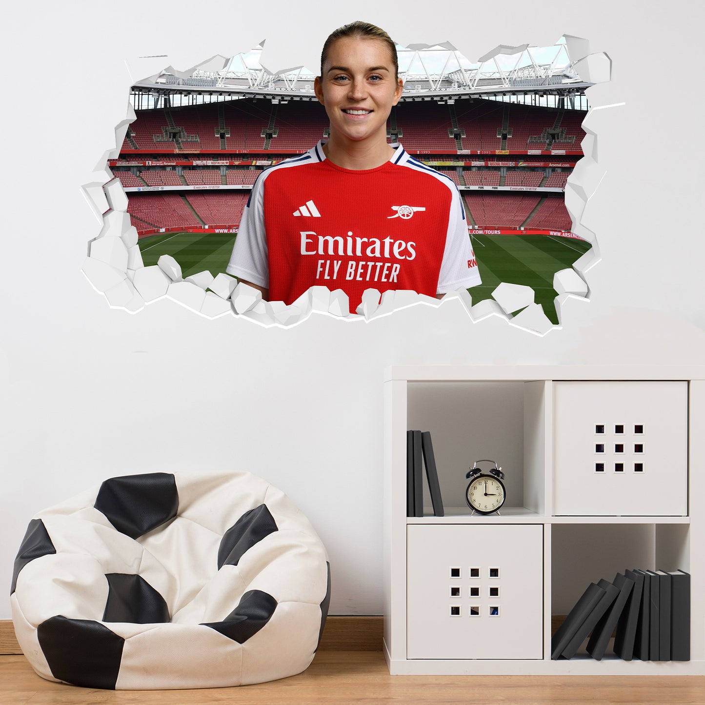 Arsenal FC Wall Sticker - Alessia Russo 24/25 Broken Wall