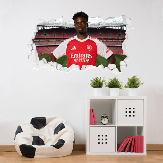 Arsenal Football Club - Bukayo Saka 25/26 Broken Wall Sticker