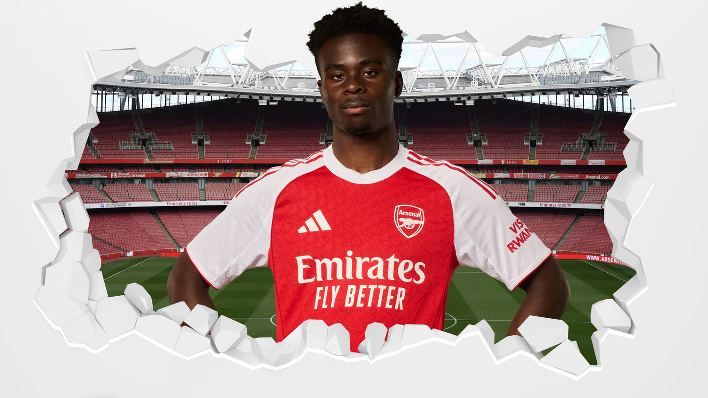 Arsenal Football Club - Bukayo Saka 25/26 Broken Wall Sticker