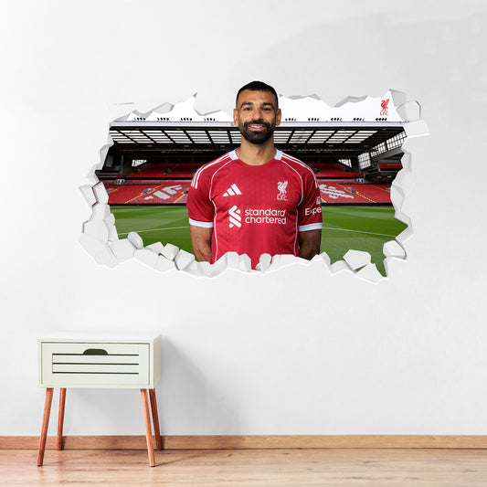 Liverpool FC Wall Sticker - Mo Salah 25/26 Broken Wall