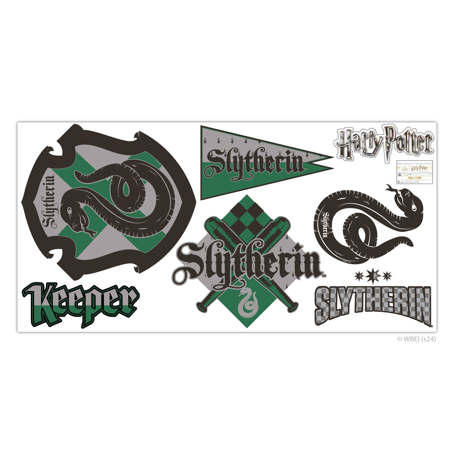 HARRY POTTER Wall Sticker – Slytherin House Pride Decal Set Wizarding World Art