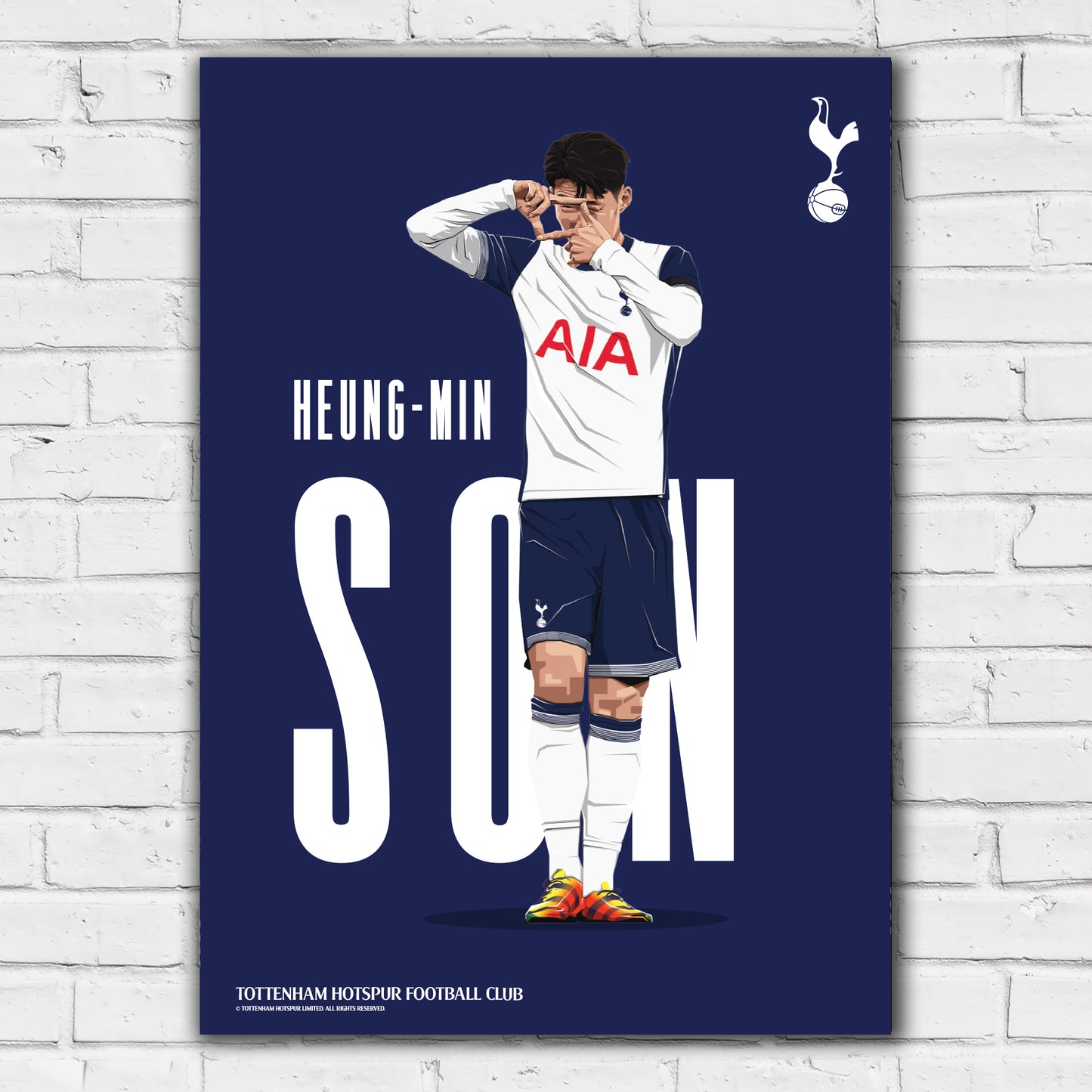 Tottenham Hotspur Print - Heung-Min Son Illustration 24-25 Poster Wall Art