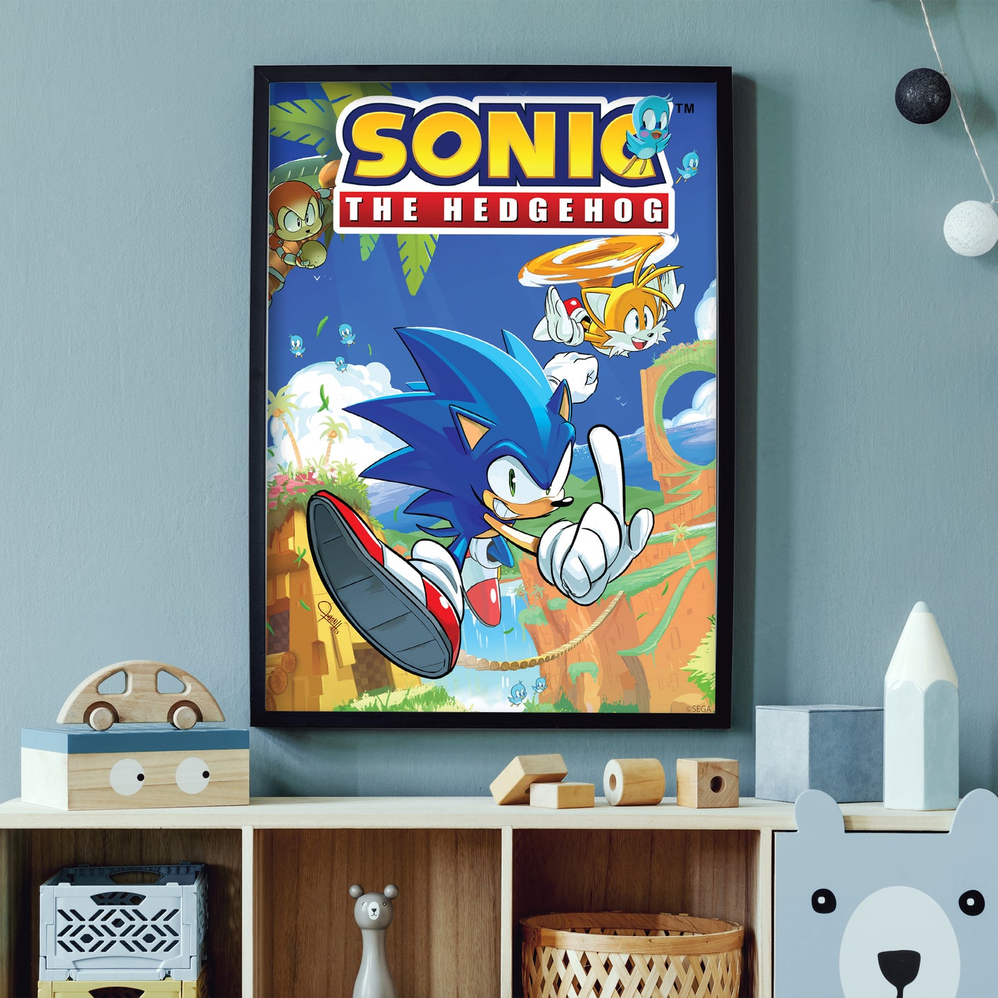 Sonic The Hedgehog Print - Sonic Comic Collection Cover 1 Poster Wall Art