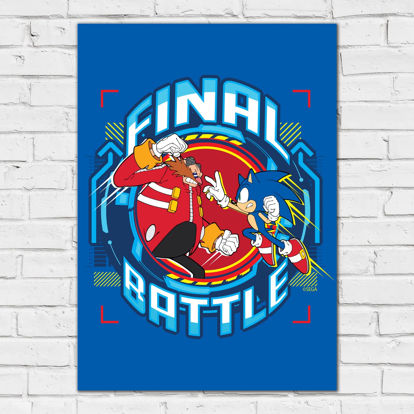 Sonic The Hedgehog Print - Sonic Dr Eggman Final Battle Poster Wall Art