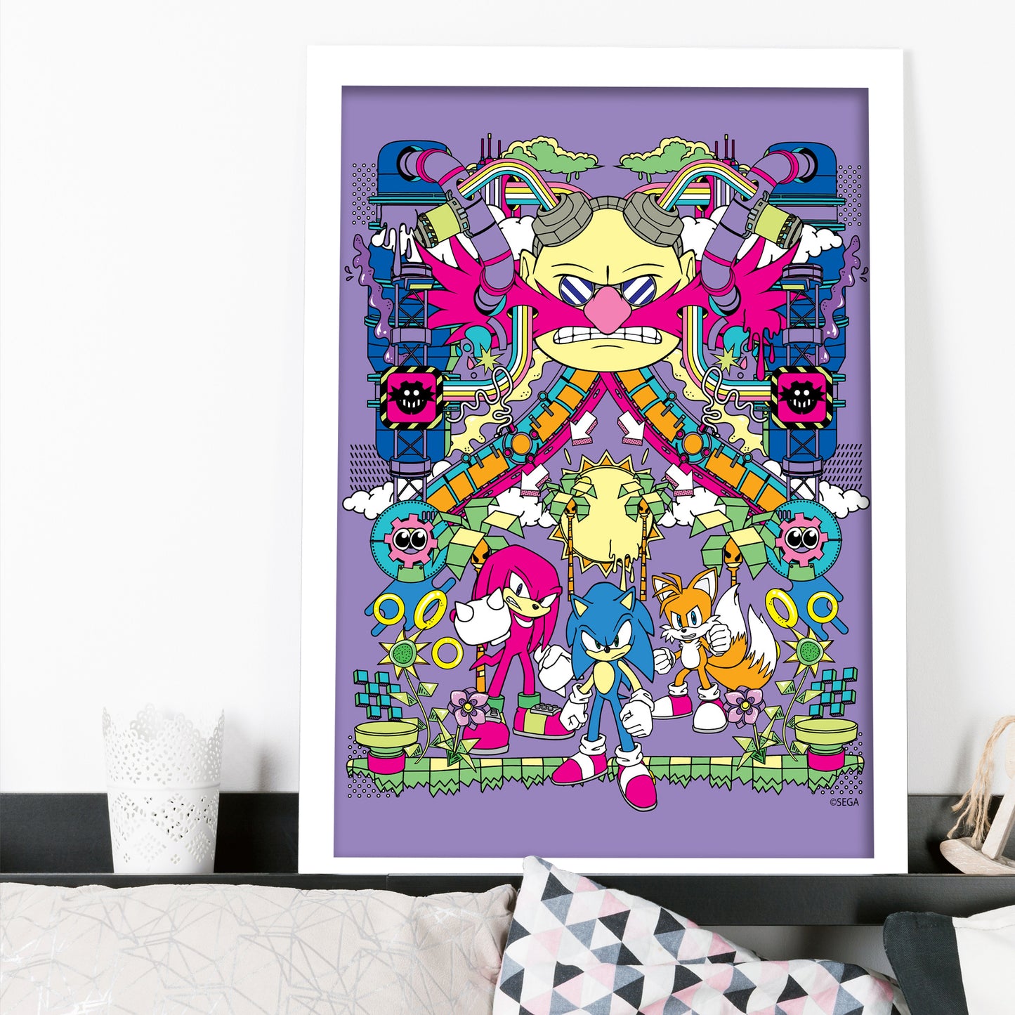 Sonic The Hedgehog Print - Sonic Funky Pop Poster Wall Art