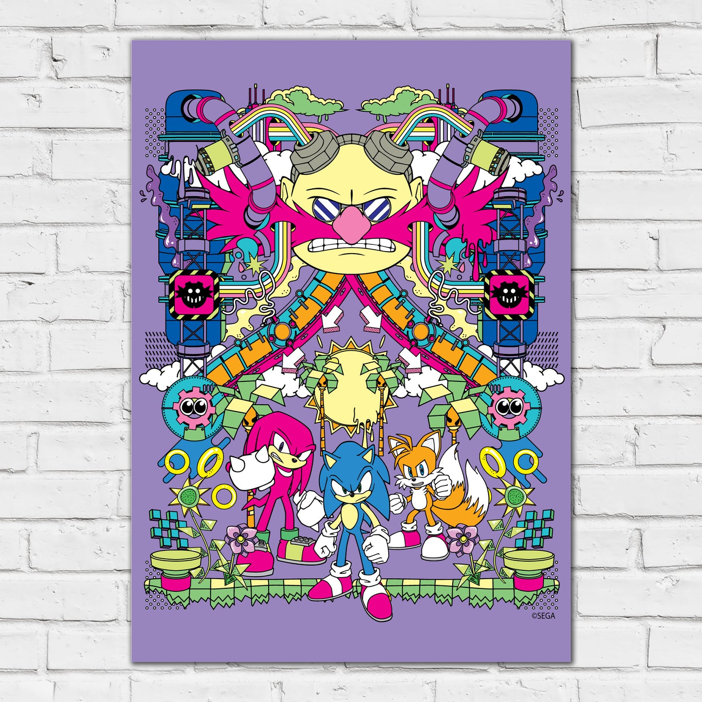Sonic The Hedgehog Print - Sonic Funky Pop Poster Wall Art