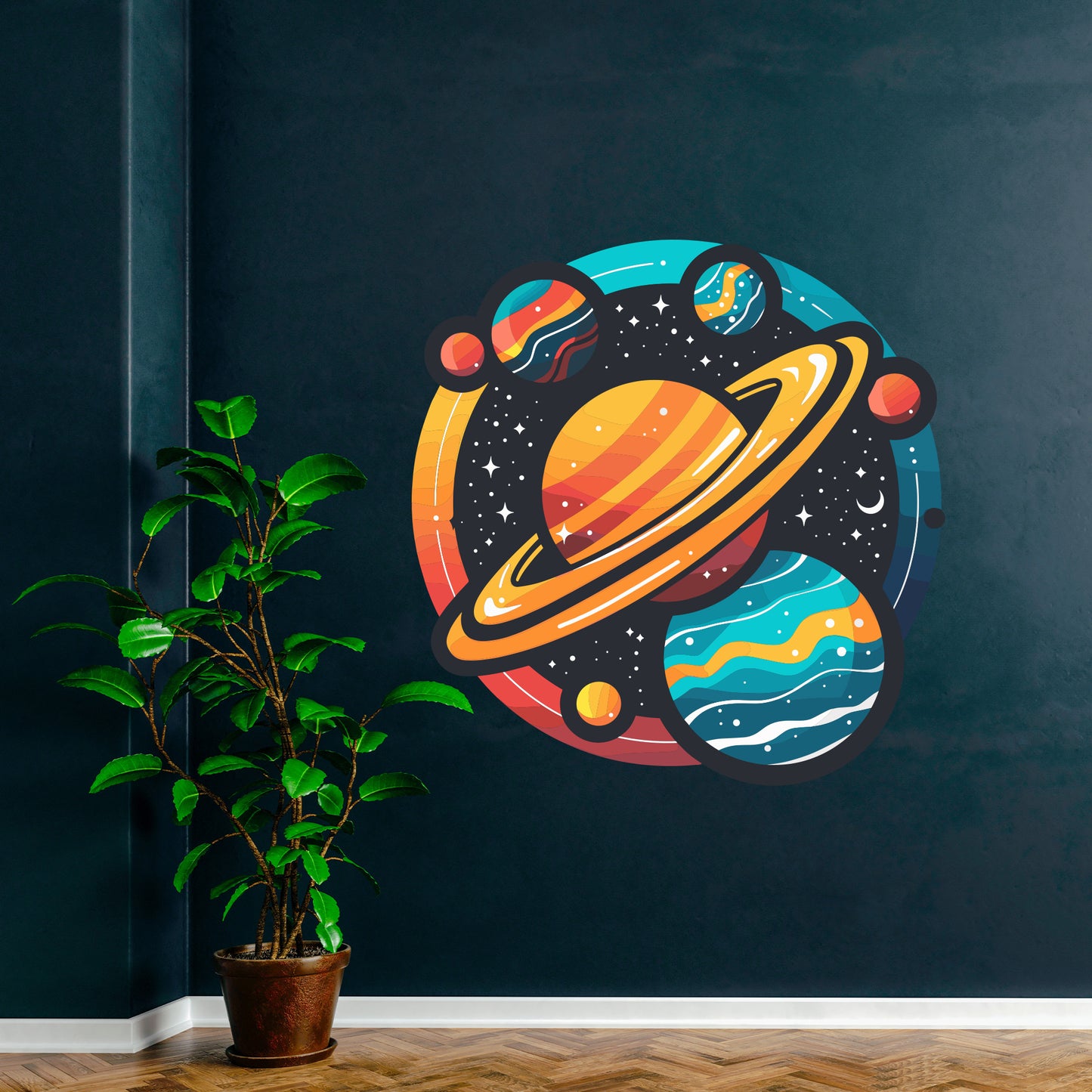 Space Wall Sticker - Space Planets Decal Wall Art