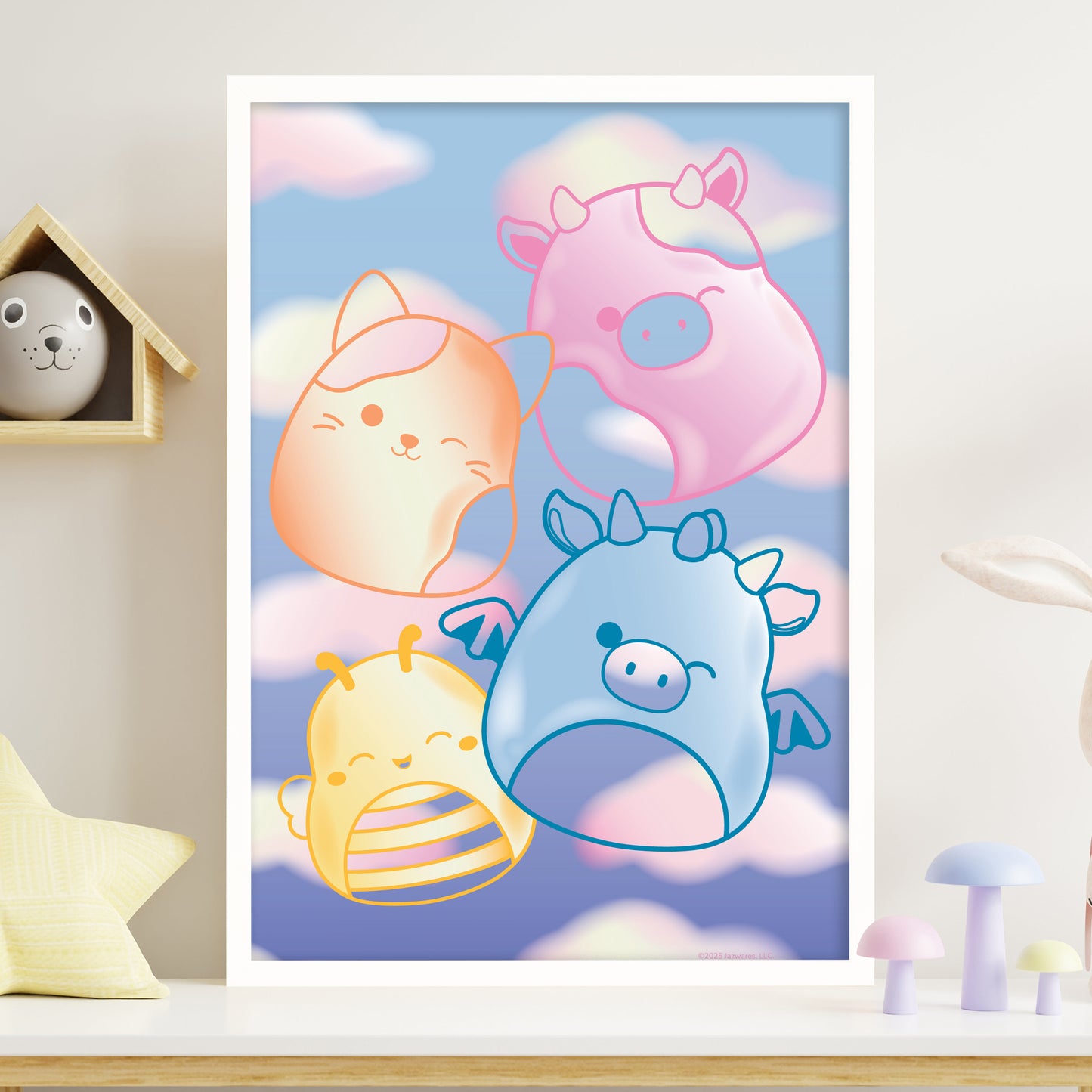 Squishmallows Print - 4 Characters Dreamscape Poster Wall Art