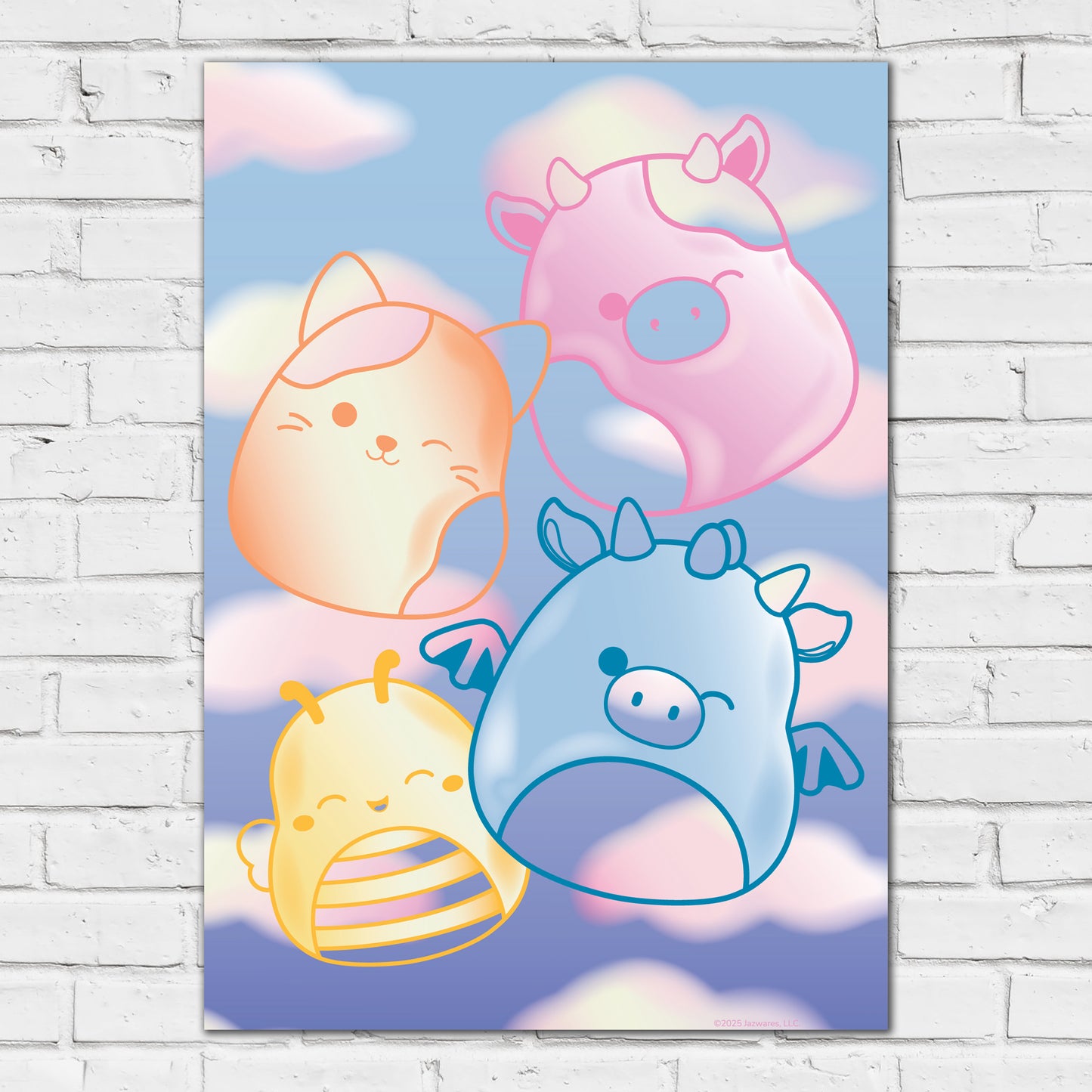 Squishmallows Print - 4 Characters Dreamscape Poster Wall Art