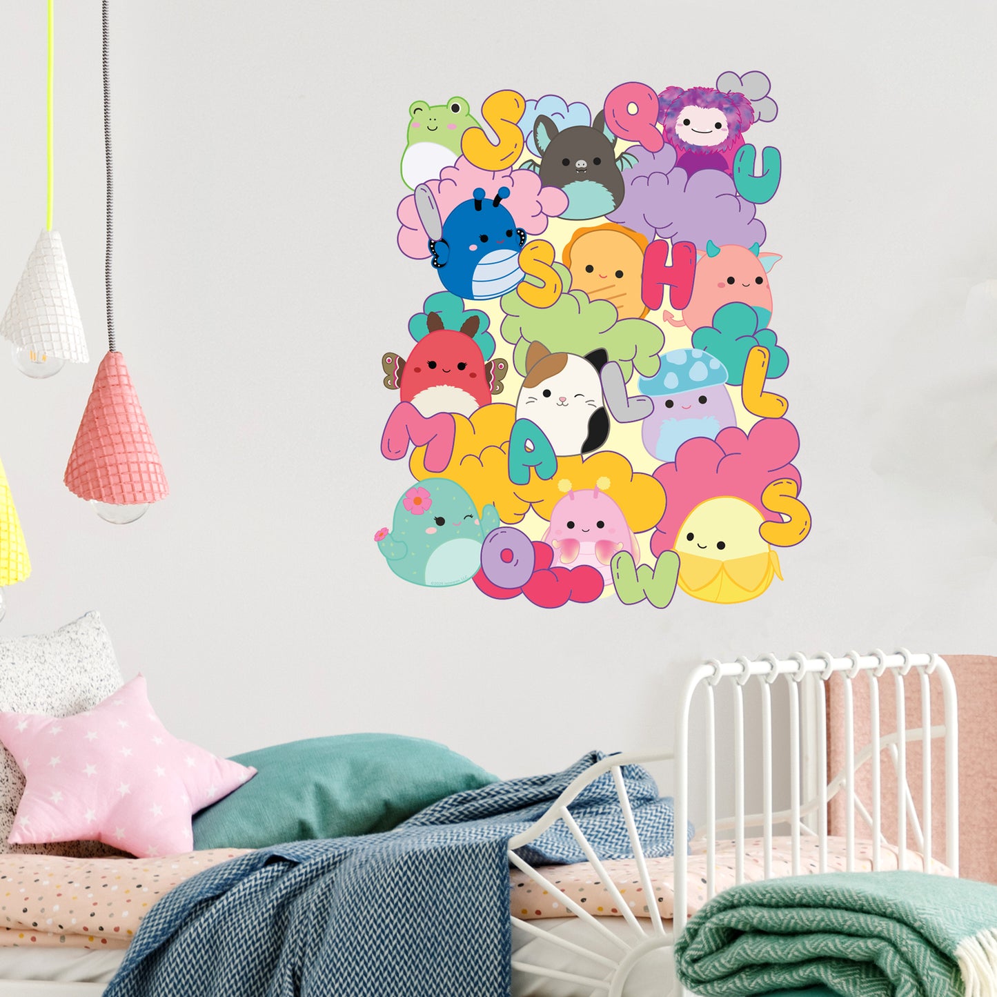 Squishmallows Wall Sticker - Fluffy Cloud Group Decal Wall Art