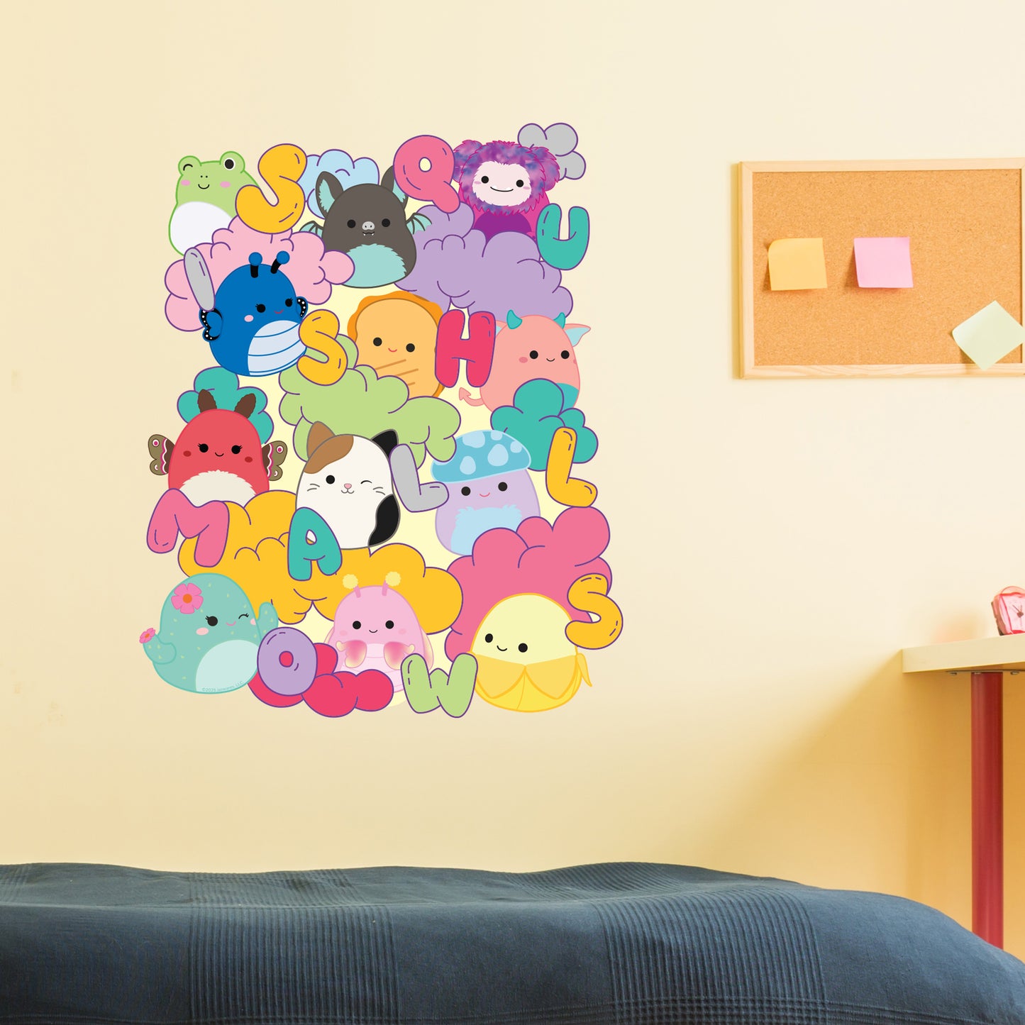 Squishmallows Wall Sticker - Fluffy Cloud Group Decal Wall Art