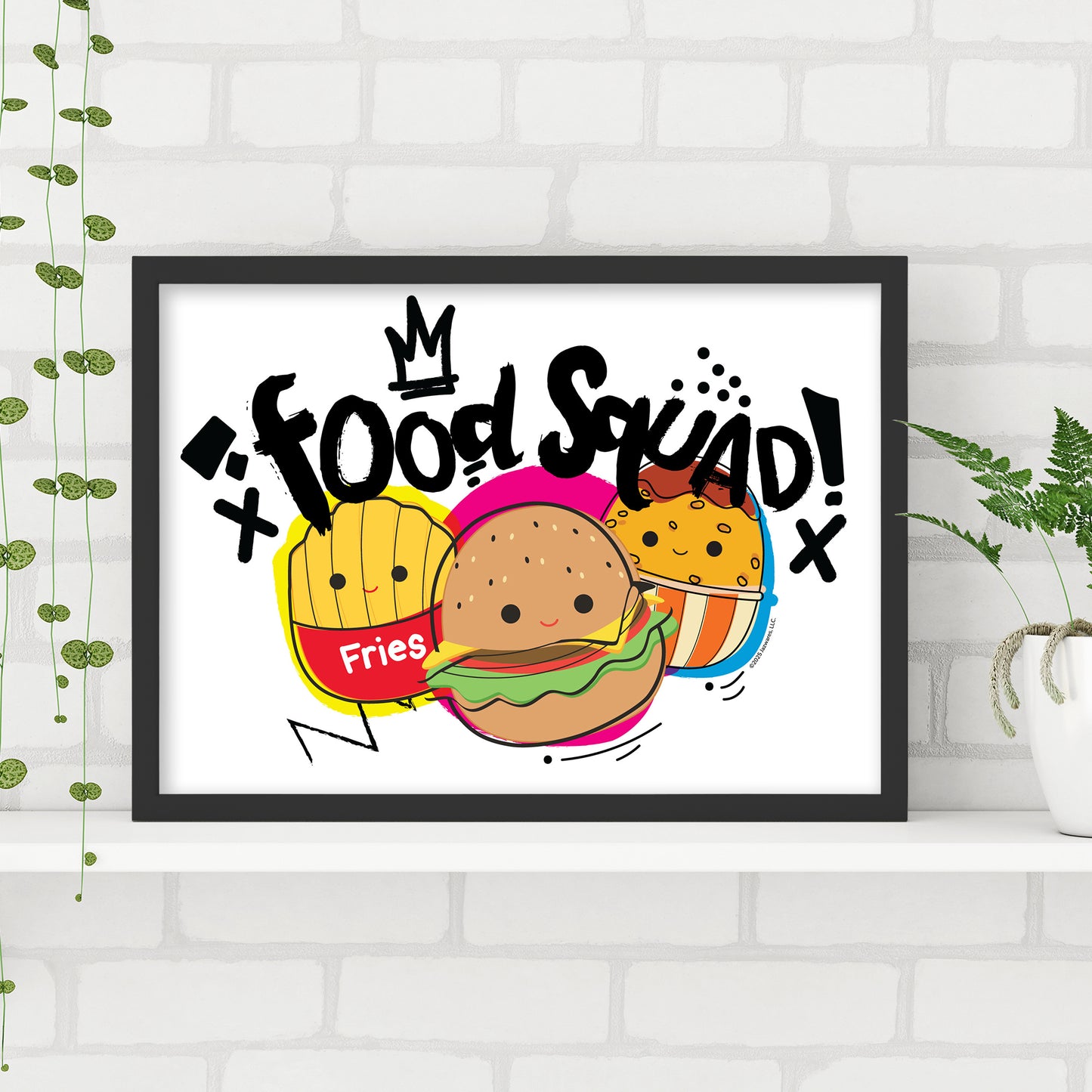 Squishmallows Print - Food Squad Graffiti Poster Wall Art