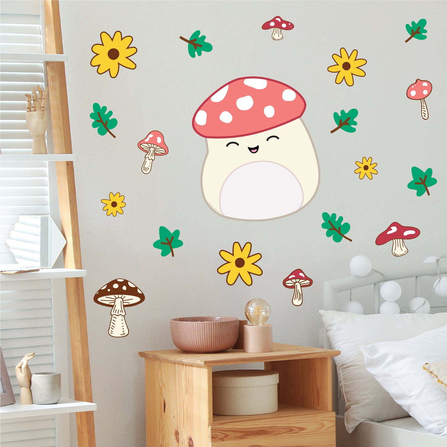 Squishmallows Wall Sticker - Malcolm Mushroom Decal Set Wall Art