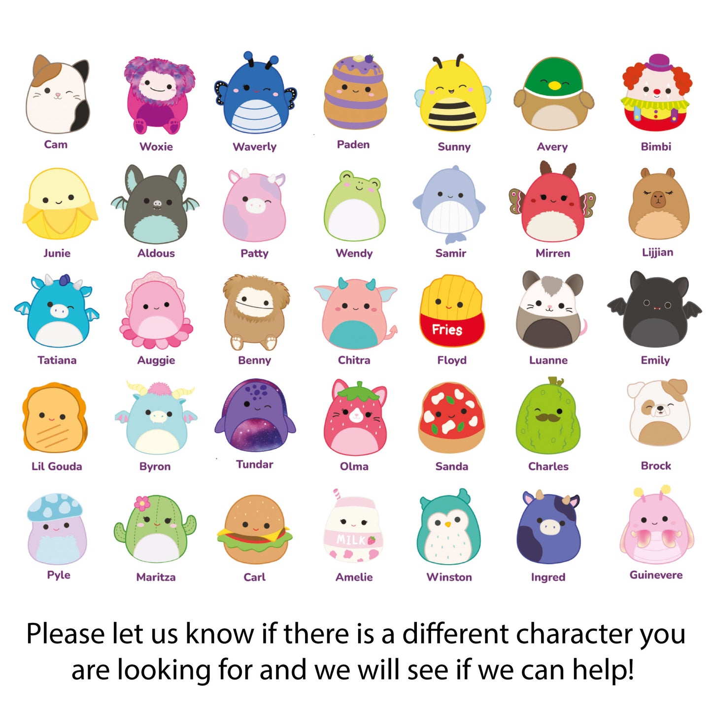 Squishmallows Wall Sticker - Individual Character Personalised Decal Wall Art