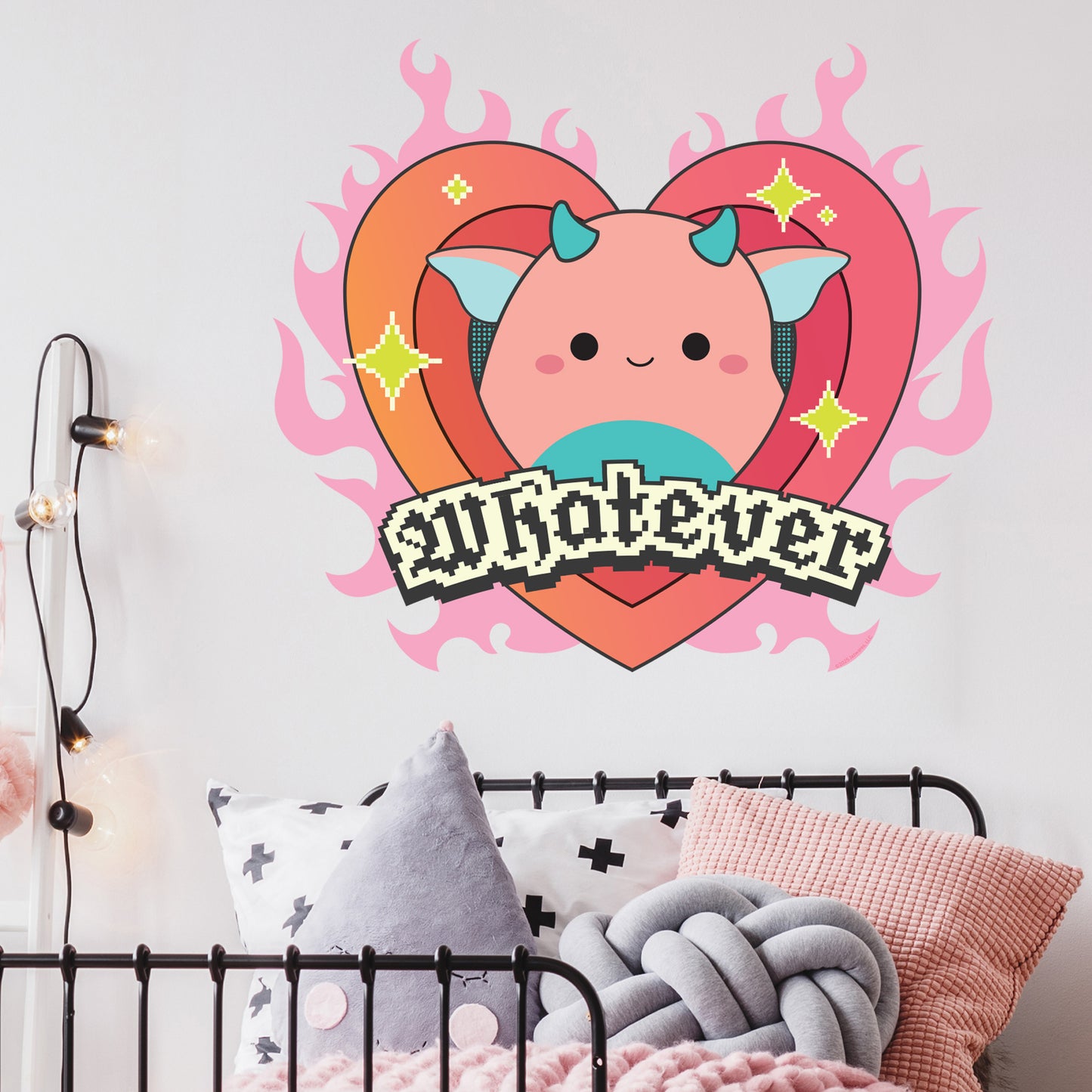 Squishmallows Wall Sticker - Whatever Flaming Heart Decal Wall Art