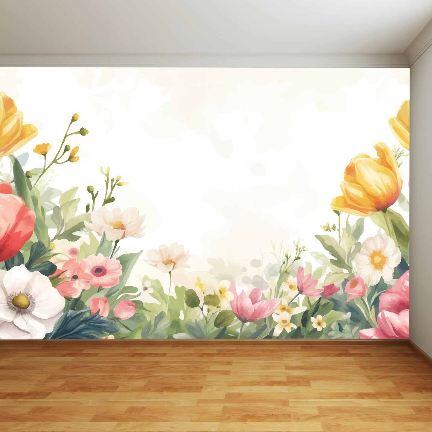 Summer Florals Full Wall Mural