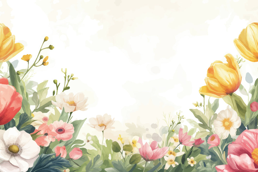 Summer Florals Full Wall Mural