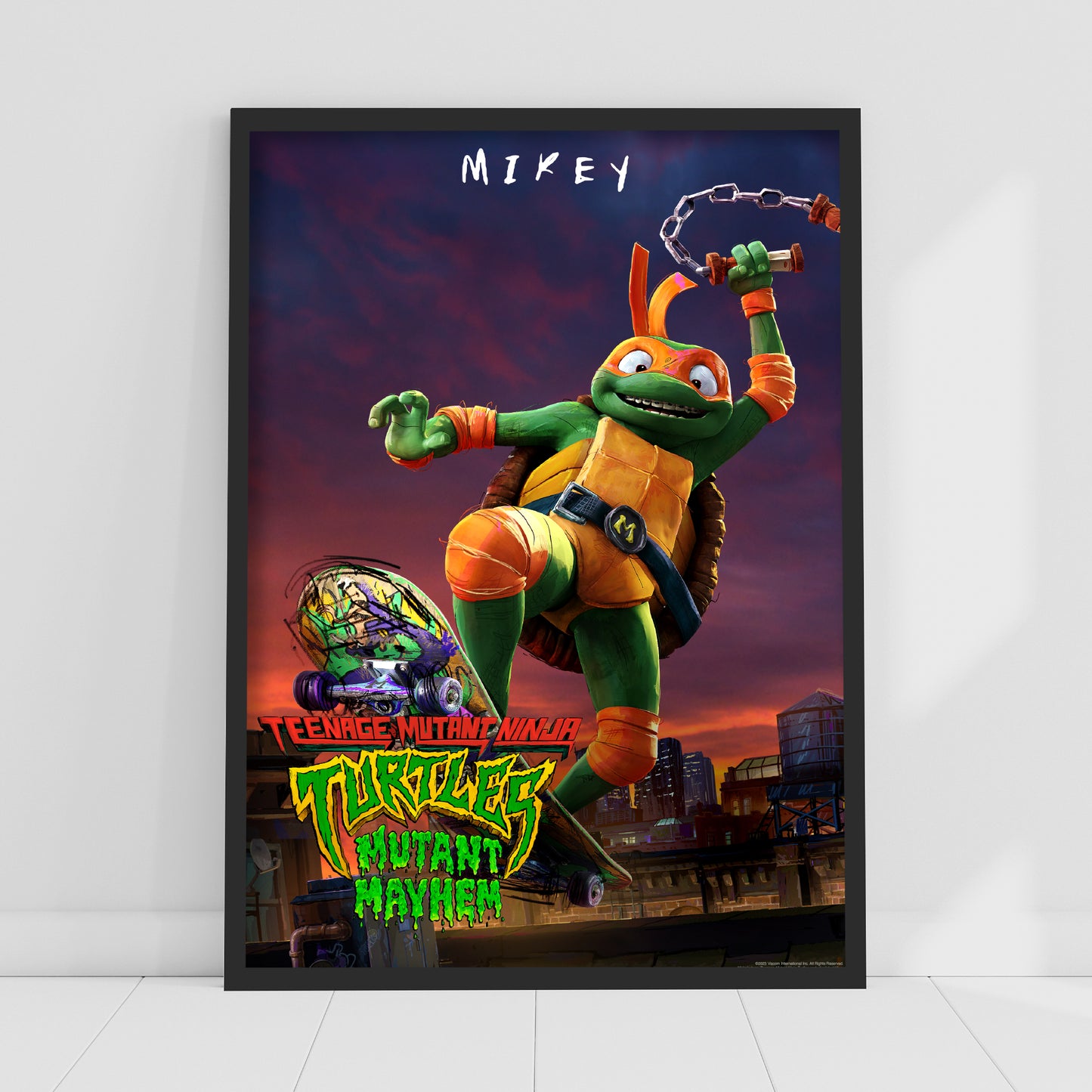 Teenage Mutant Ninja Turtles Print - Mikey Mutant Mayhem Poster TMNT Wall Art