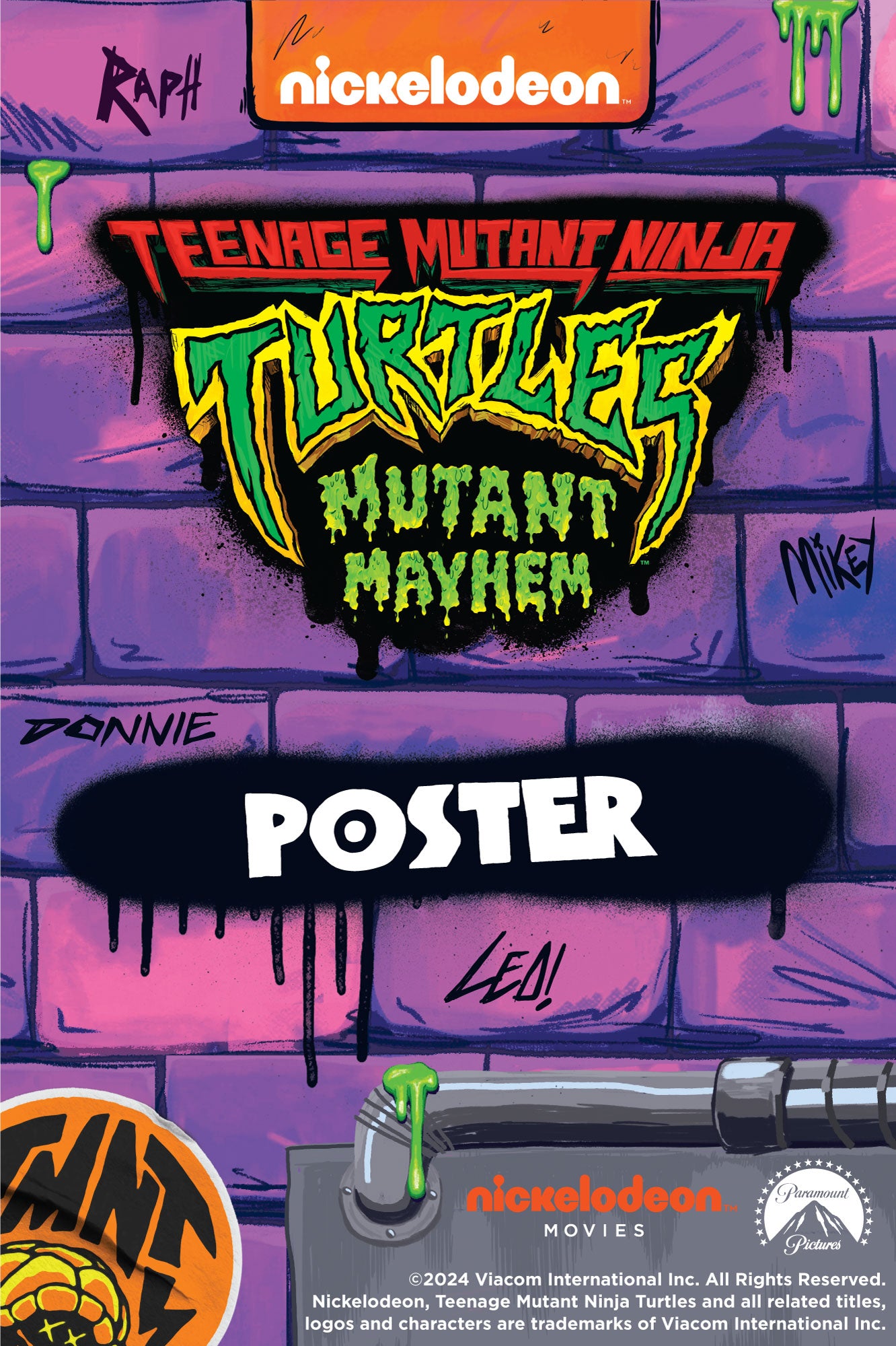 Teenage Mutant Ninja Turtles Print - Raph Mutant Mayhem Poster TMNT Wall Art