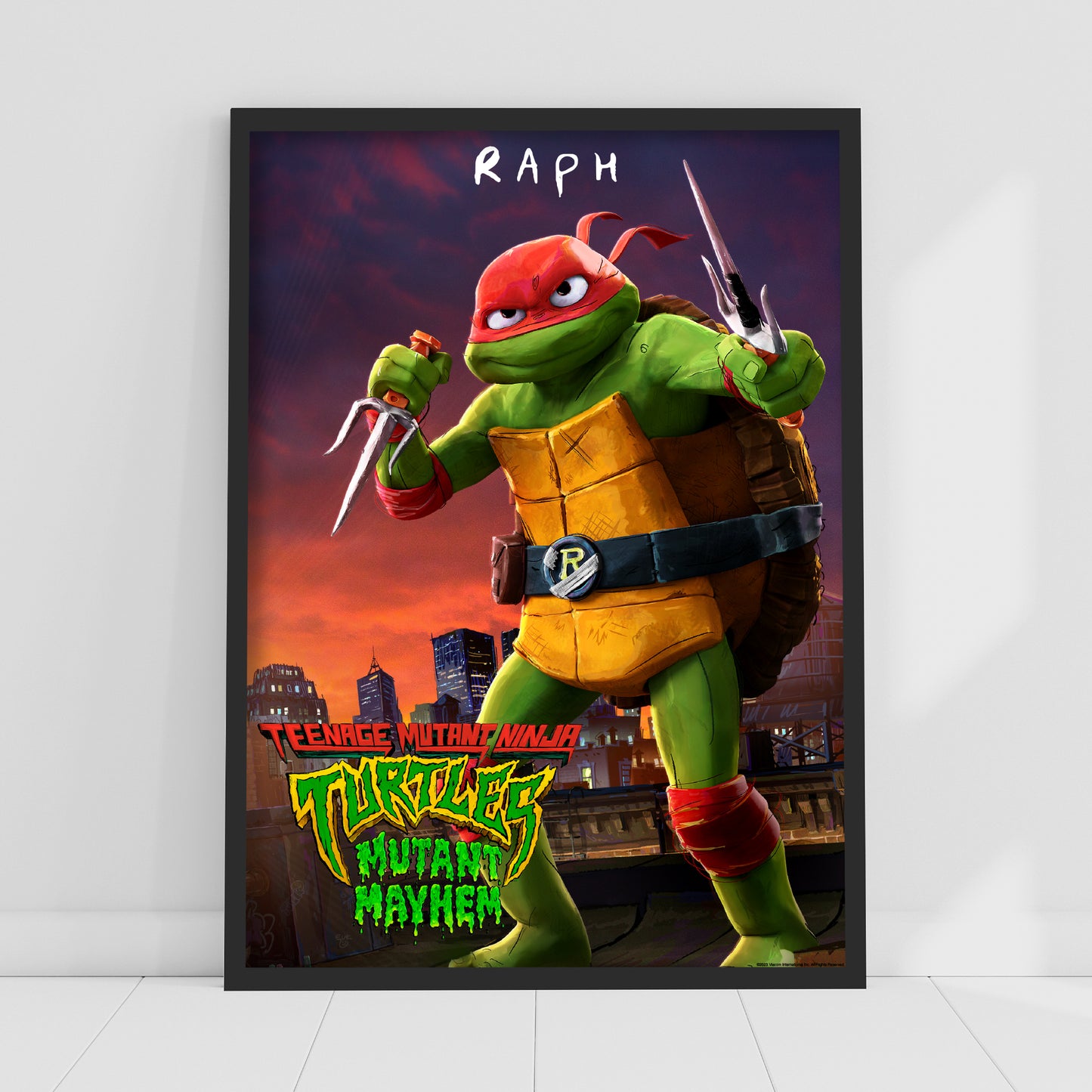 Teenage Mutant Ninja Turtles Print - Raph Mutant Mayhem Poster TMNT Wall Art
