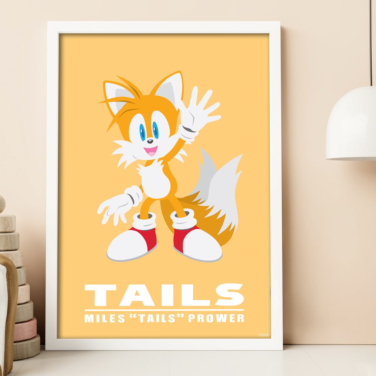 Sonic The Hedgehog Print - Tails Colour Block Poster Wall Art