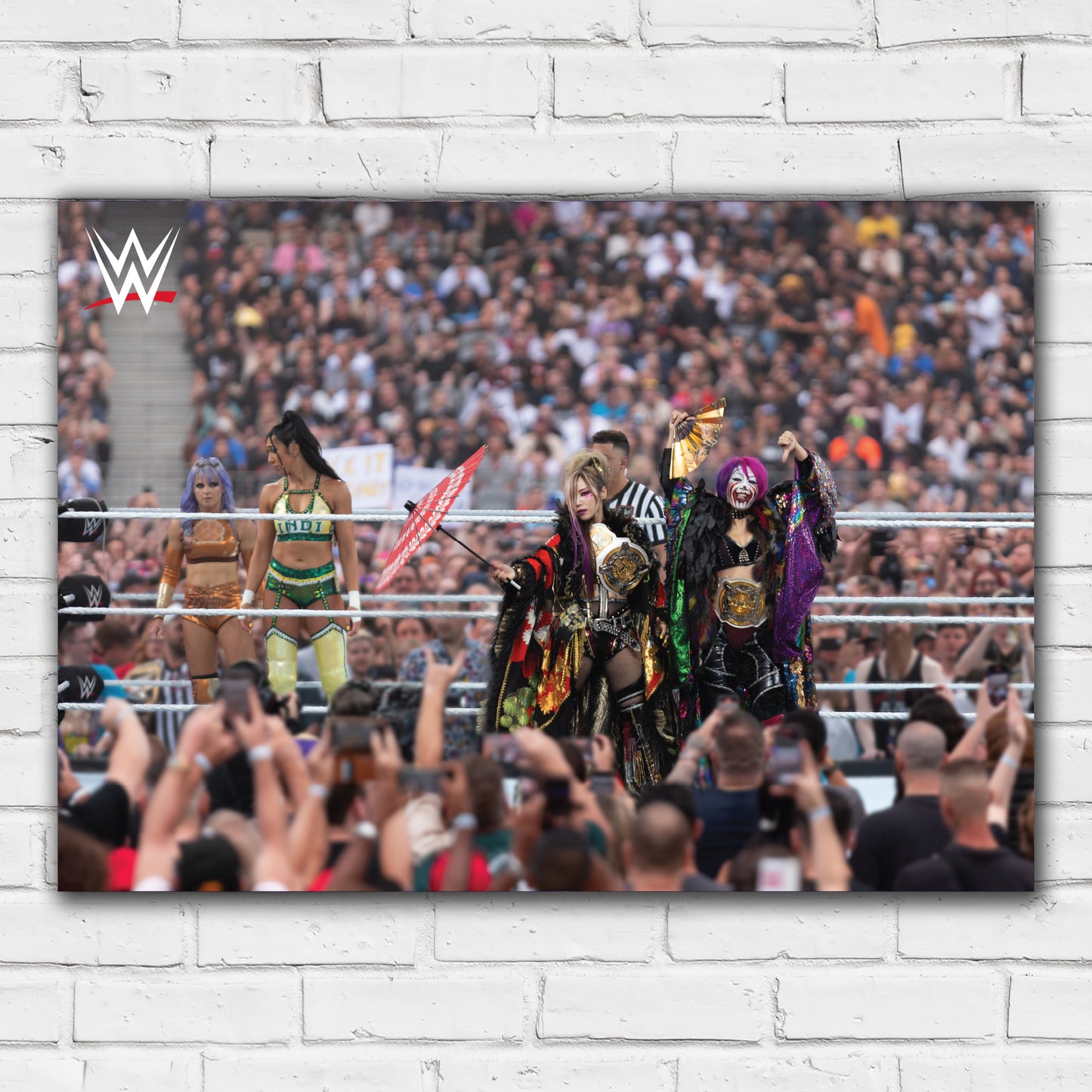 WWE Print - The Kabuki Warriors Women's Tag Team Win Poster Wall Art