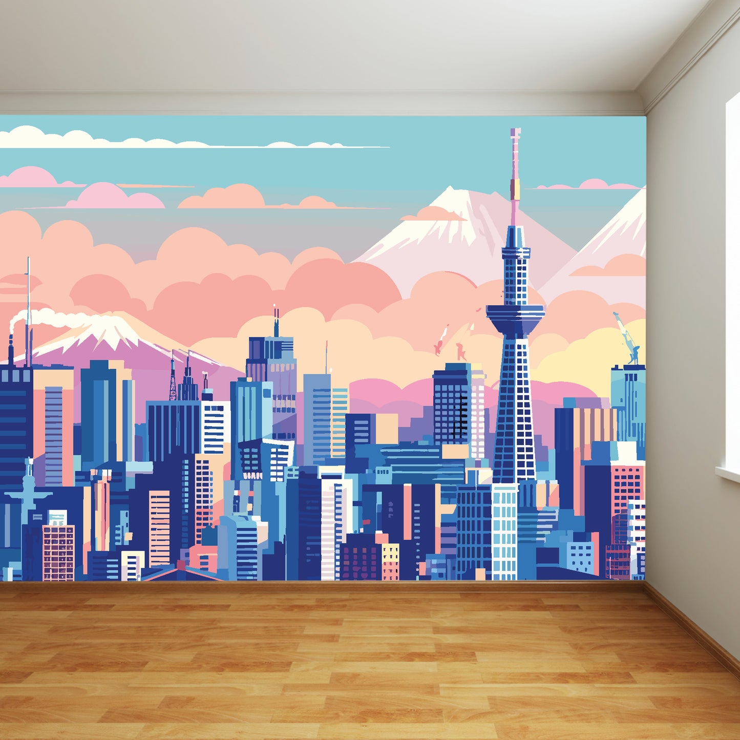 Tokyo Skyline Full Wall Mural