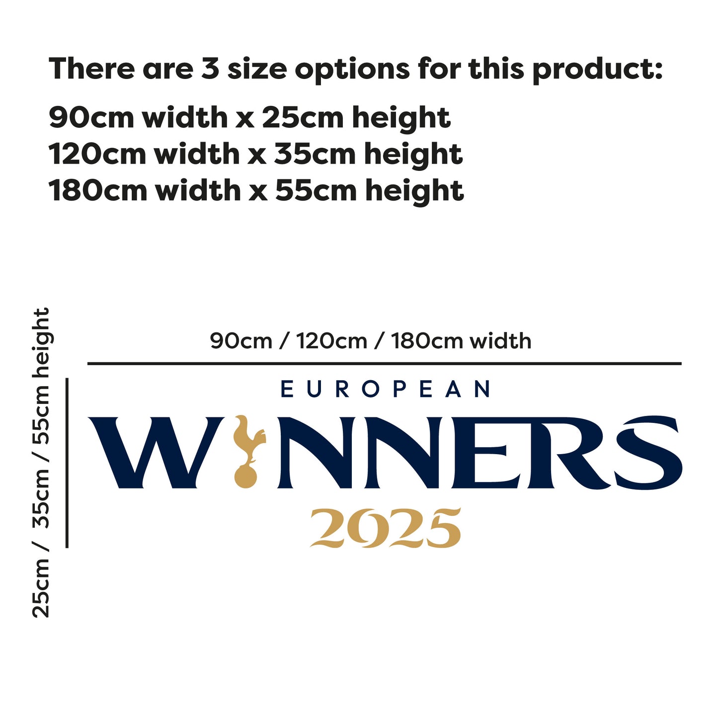 Tottenham Hotspur Wall Sticker - European Winners 2025 Decal