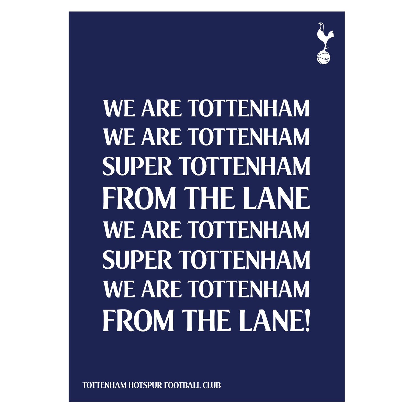 Tottenham Hotspur Print - From The Lane Song Poster Wall Art
