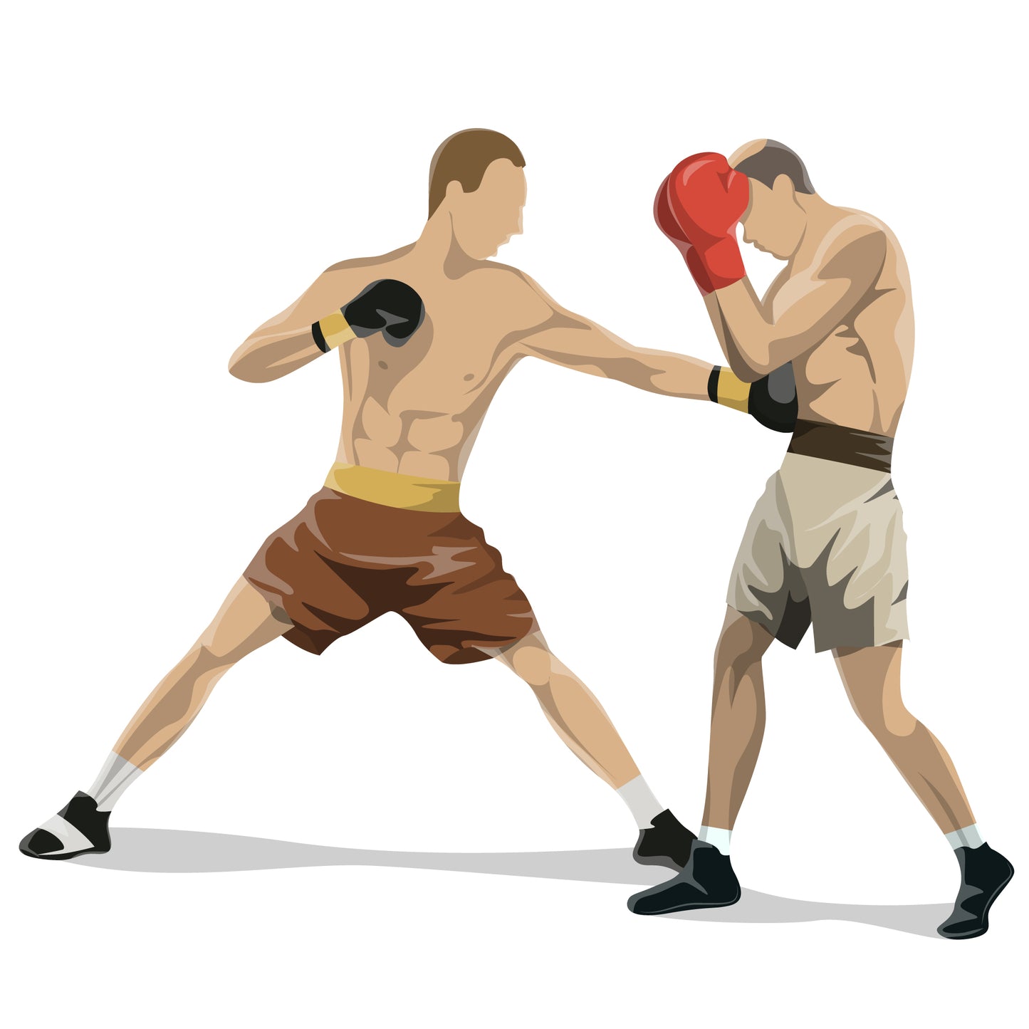 Boxing Wall Sticker - Two Boxers Fighting Decal Wall Art