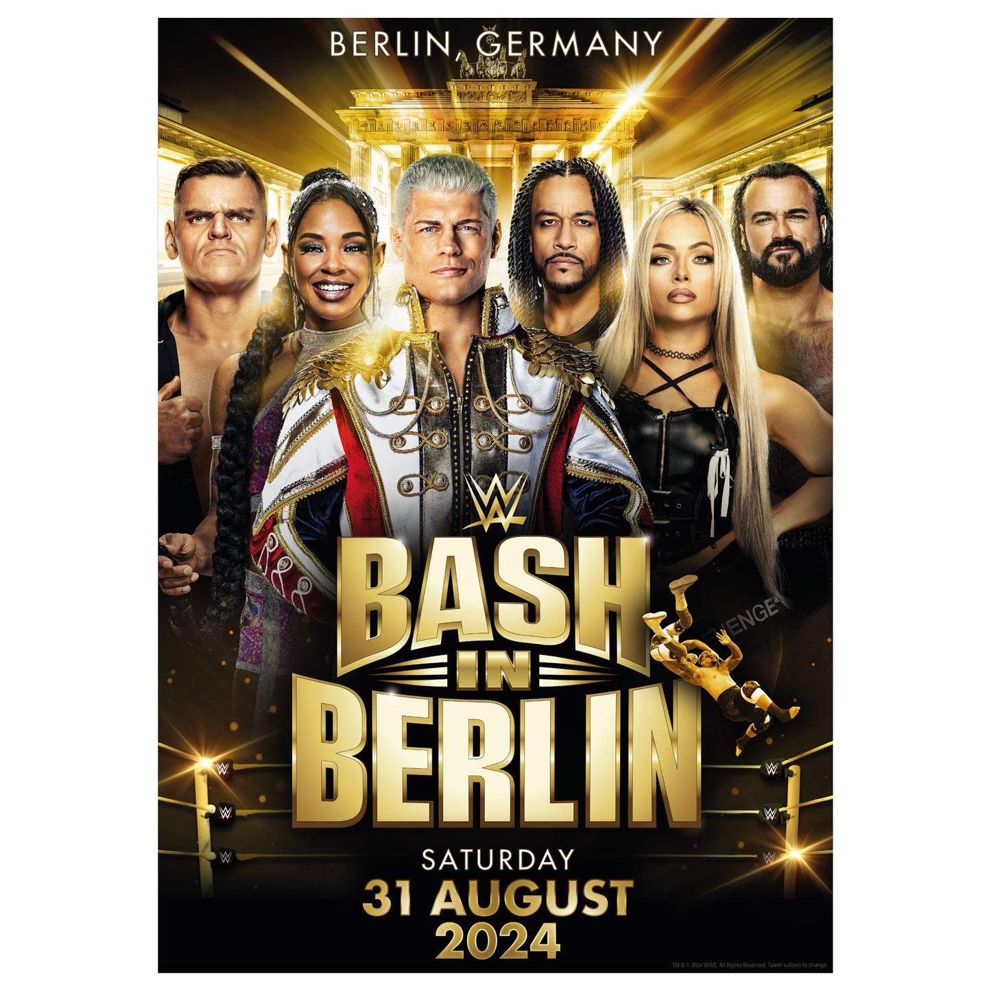 WWE Print - Bash in Berlin Group Poster Wrestling Wall Art