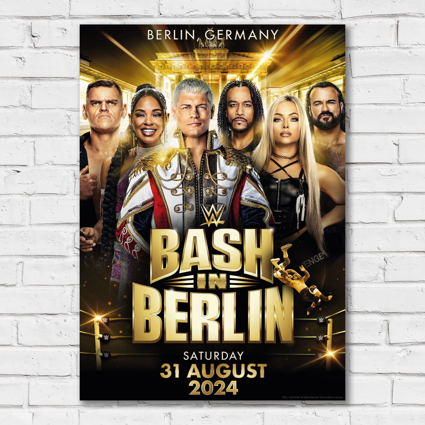 WWE Print - Bash in Berlin Group Poster Wrestling Wall Art